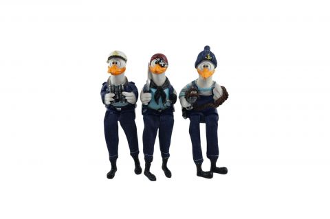 16cm 3 Astd Resin Dangley Leg Captain Seagull