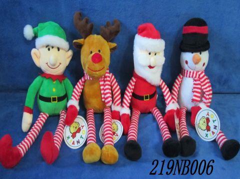 18cm 4 Assorted Xmas Plush