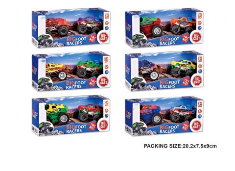 20cm Boxed Die-Cast Graffiti Monster Truck Pk 2