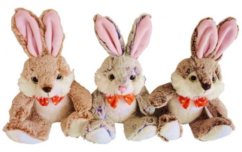 23cm Plush Big Ear Rabbit 3 Astd