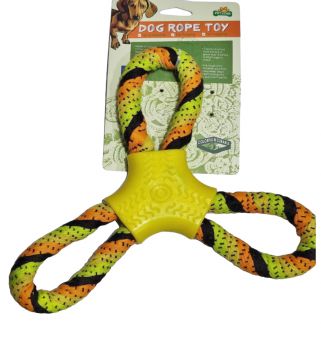 26cm Style Print Tough Tri Rope Pull Dog Toy