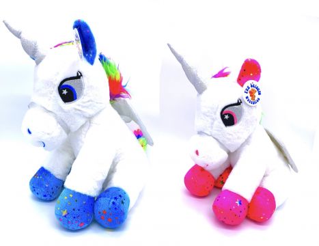 30cm 2 Assorted Plush Sitting Unicorn