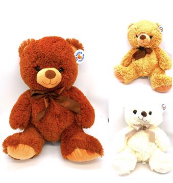 40cm Large Plush Bear 3 Astd PL011