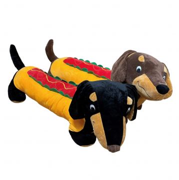 60cm 2 Asstd Plush Sausage Dog