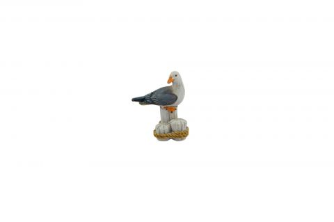6cm Resin Seagull on Rope Wrapped Driftwood