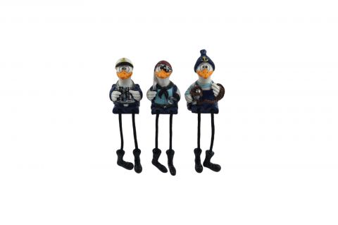 7cm 3 Astd Resin Dangley Leg Captain Seagull