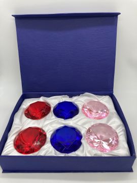 8cm Astd Coloured Glass Prism