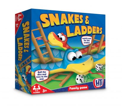 Boxed Snakes And Ladders 27cm x 27cm x 4cm 1374325