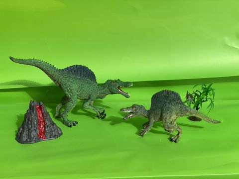 Dino Set with Volcano  & Trees