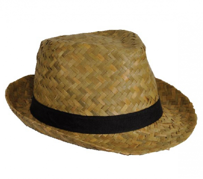 Gents Straw Trilby Hat