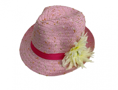 Girls Pink Trilby Hat