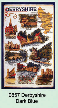 Derbyshire Blue Tea Towel