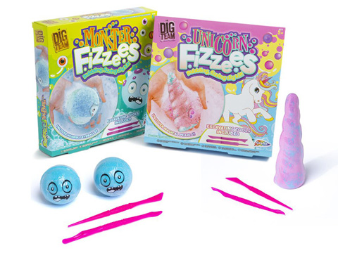 DIG - Fizzees 2 Asstd Monster/Unicorn 50 x 250 x 250mm