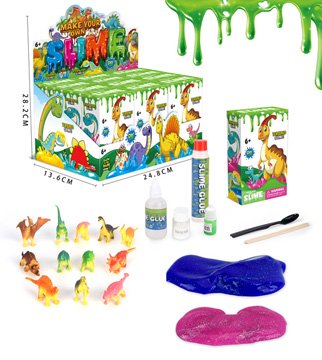 DIY Slime Set - Dino 248 x 136 x 282mm (Display Box 12pcs)