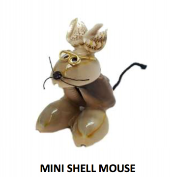 Mini Shell Mouse in Basket