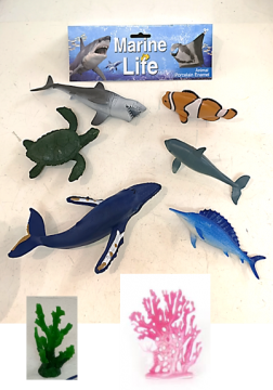Ocean World 2 astd 6 pc Sea Creatures in polybag