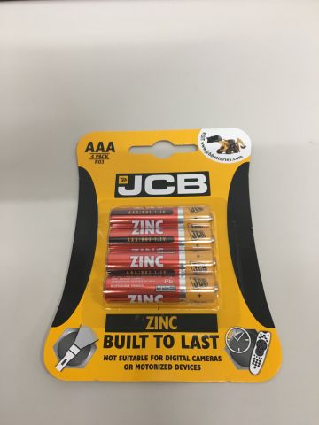 Pack 4 AAA Zinc Batteries