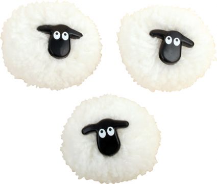 Sheep Pom Pom Magnet M150