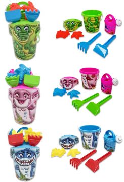 10" 6 Piece Sealife Bucket Set 3 ASTD