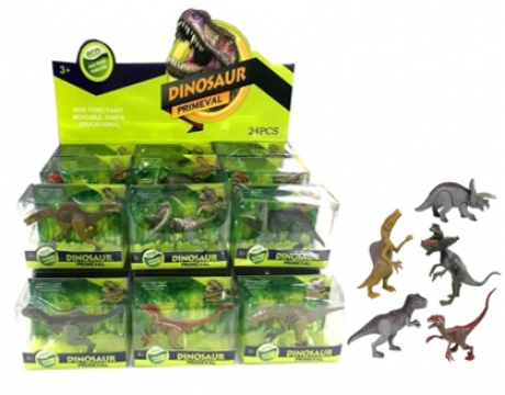10cm Dinosaur Figures In Acetate Display