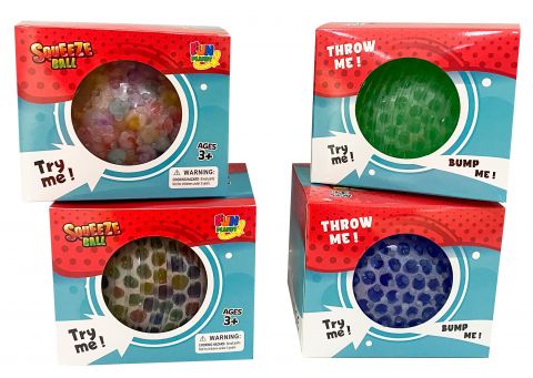 13cm Asstd Squishy Bead Ball