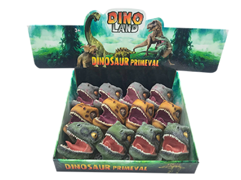 14cm 3 Assorted Dino Land Hand Puppet