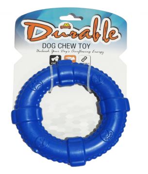 15cm Blue Donut Dog Toy