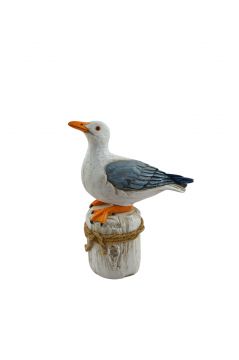 22cm Large Driftwood Seagull on Stump