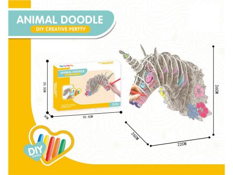 30cm MYO Craft Colourful Unicorn Wall Art