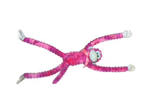 4 ASSTD 40cm Neon Ribbed Monkey