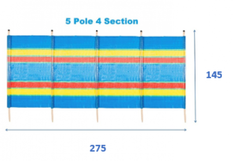 5 Pole Tall Windbreak