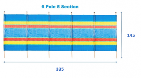 6 Pole Tall  Windbreak