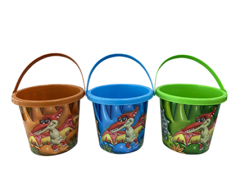 7" Asst Dino Bucket