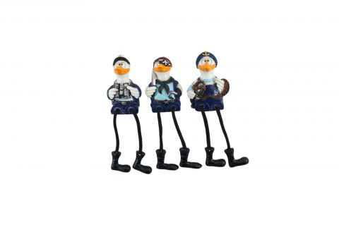 7cm 3 Astd Resin Dangly Leg Captain Seagull Magnet