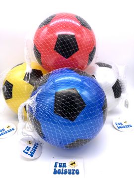 23cm/9" 4 Assorted PVC Football in Net