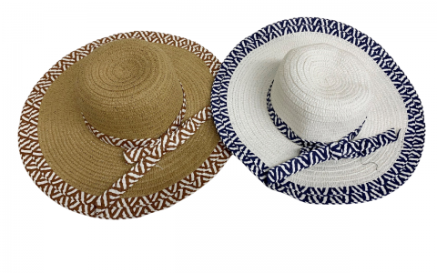 Ladies Wide Brim Straw Hat