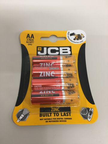 Pack 4 AA Zinc Batteries