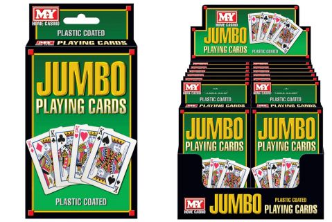 Plastic Coated Jumbo Playing Cards In Display Box