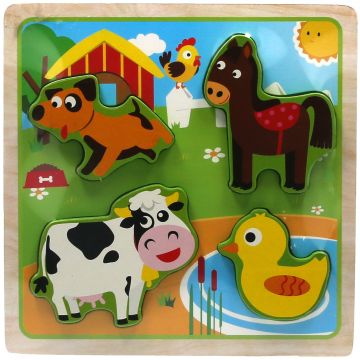 Wood Chunky Farm Puzzle