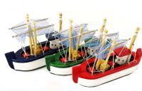12cm 3 Astd Wooden Trawlers