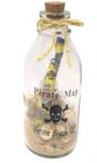12cm Pirate Map & Sand/ Shells in Bottle