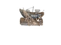12cm Rustic Driftwood Shipwreck