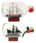 13.5" 2 Astd Galleon Pirate Ship in Bottle