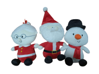 3 Asst  30cm Giant Head Christmas Plush