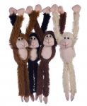 4 Astd Natural Colours Monkey With Velcro Hands