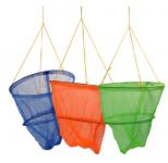 Coloured 3 Asstd 2 Ring Crab Drop Net with Line  & Bait Bag