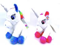 30cm/12" 2 Astd Plush Sitting Unicorn