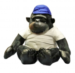 30cm Naughty Gorilla with T-shirt & Cap