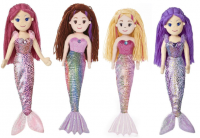 4 ASSTD 35cm Plush Mermaid