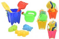 20cm 7 piece Castle Bucket Set with Watering Can